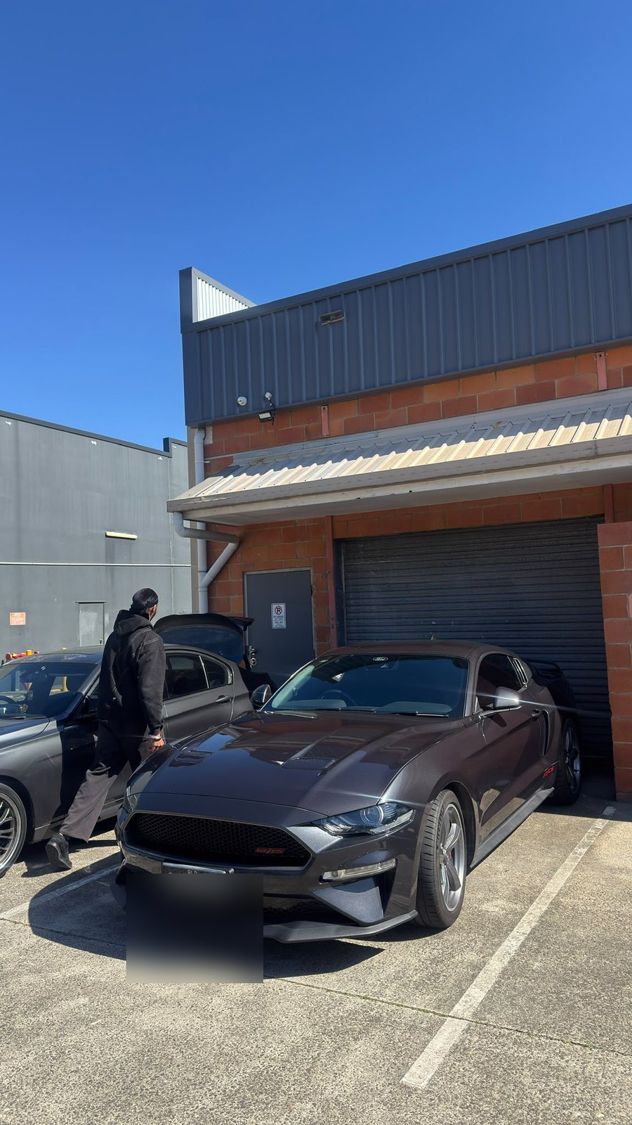Ford Mustang ready for a mobile detail